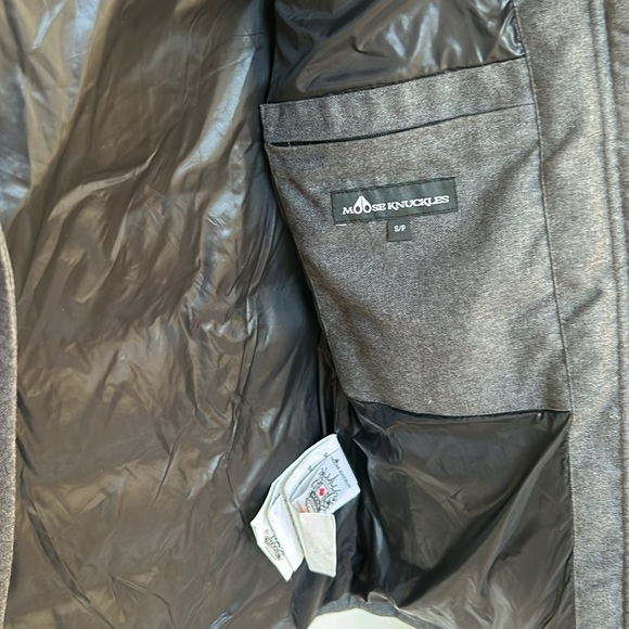 Mens Moose Knuckles Taylor Quilted Down Buffalo Plaid Coat Hoodie Small Like New - Picture 6 of 15